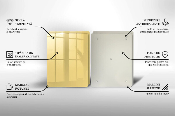 Tagliere in vetro temperato Giallo