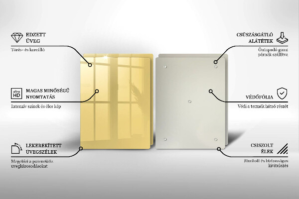 Tagliere in vetro temperato Giallo