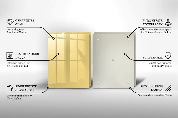 Tagliere in vetro temperato Giallo
