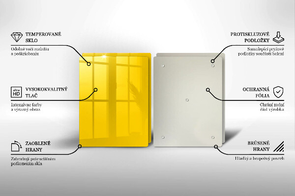 Tagliere in vetro temperato Giallo
