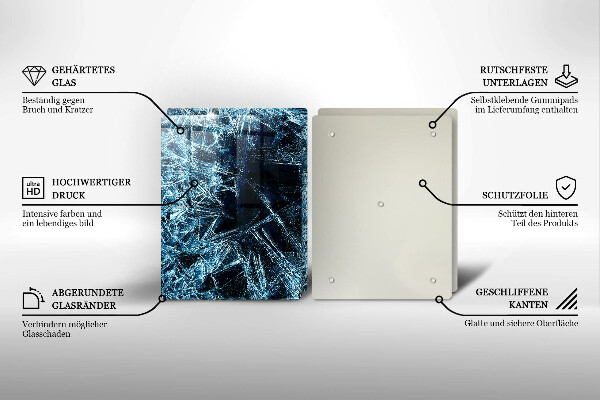 Tagliere in vetro temperato Struttura del ghiaccio tagliente