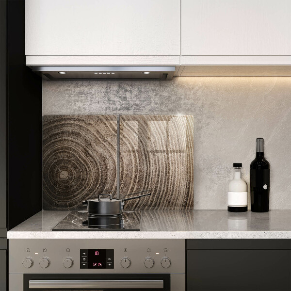 Tagliere in vetro temperato Anelli di legno