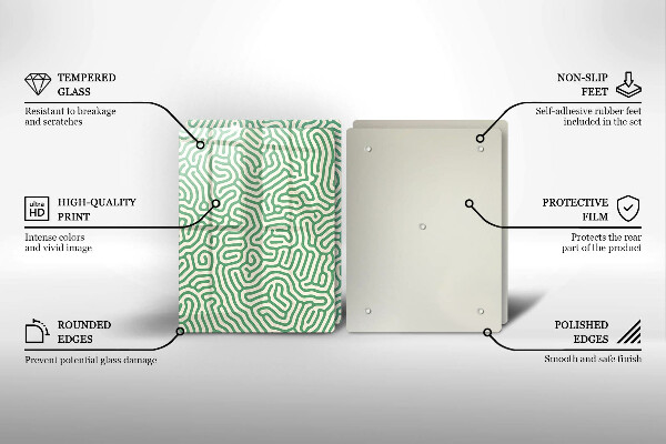 Tagliere in vetro temperato Linee astratte