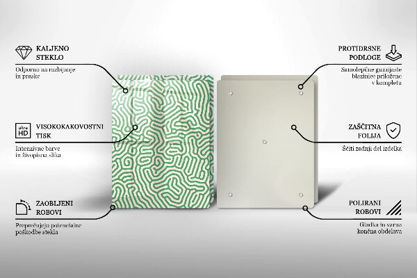 Tagliere in vetro temperato Linee astratte