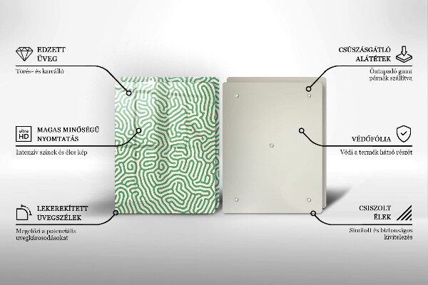 Tagliere in vetro temperato Linee astratte