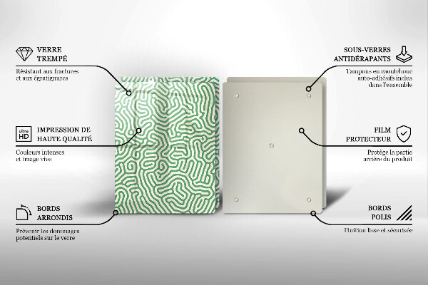 Tagliere in vetro temperato Linee astratte