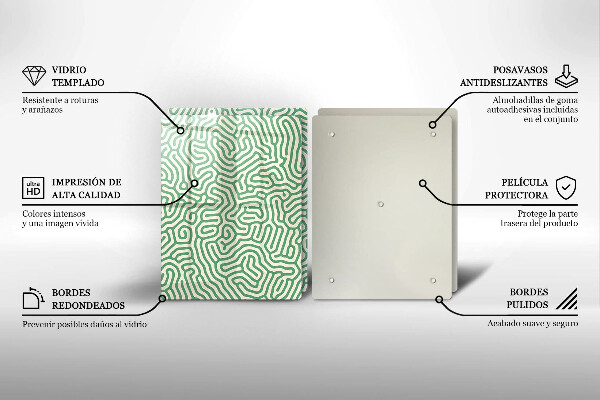 Tagliere in vetro temperato Linee astratte