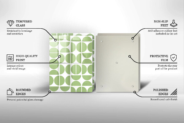 Tagliere in vetro temperato Modello di forme boho