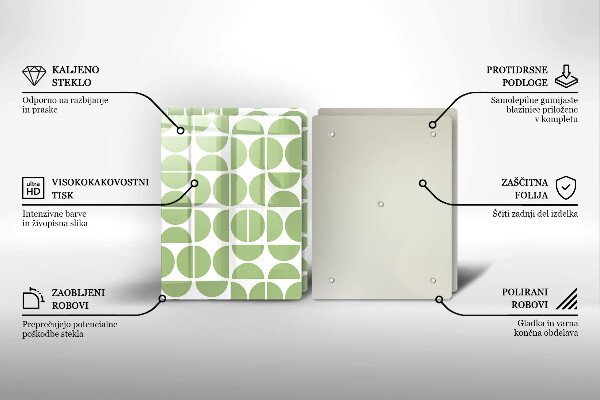 Tagliere in vetro temperato Modello di forme boho