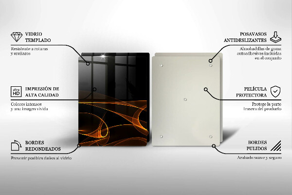 Tagliere in vetro temperato Linee astratte