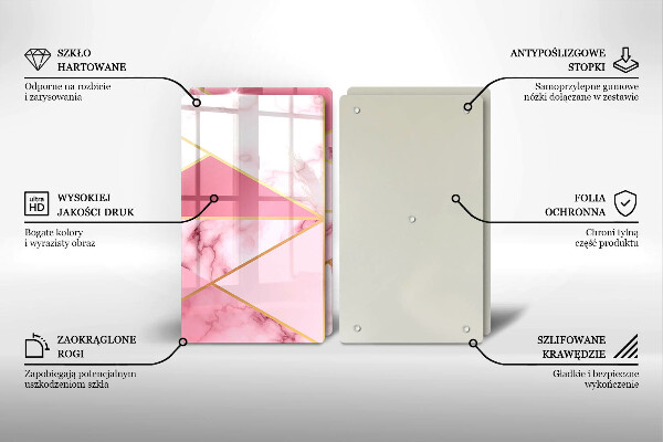 Tagliere in vetro temperato Marmo geometrico