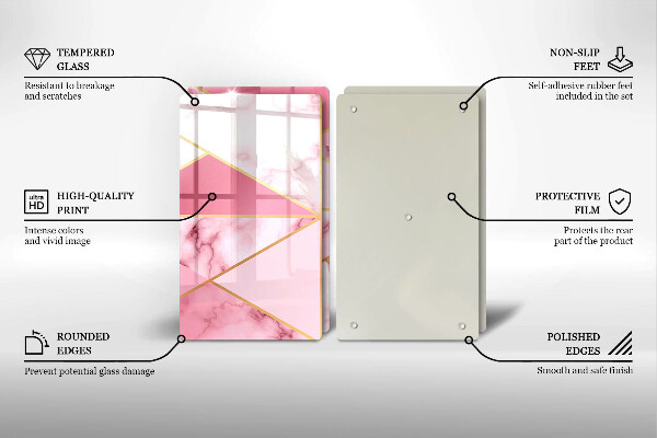 Tagliere in vetro temperato Marmo geometrico