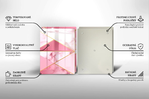 Tagliere in vetro temperato Marmo geometrico