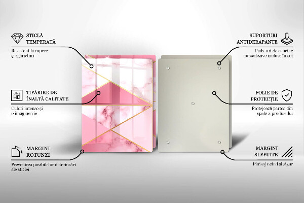 Tagliere in vetro temperato Marmo geometrico