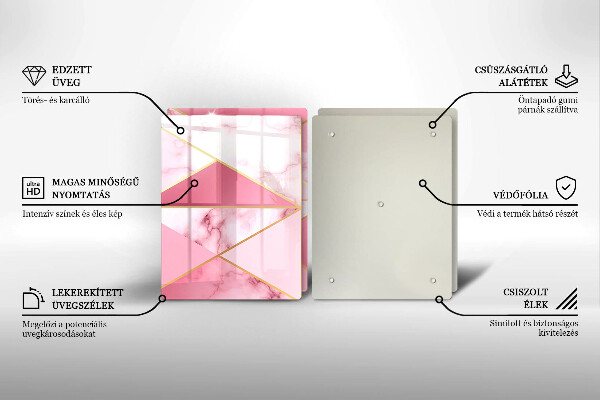 Tagliere in vetro temperato Marmo geometrico