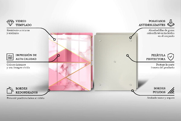 Tagliere in vetro temperato Marmo geometrico