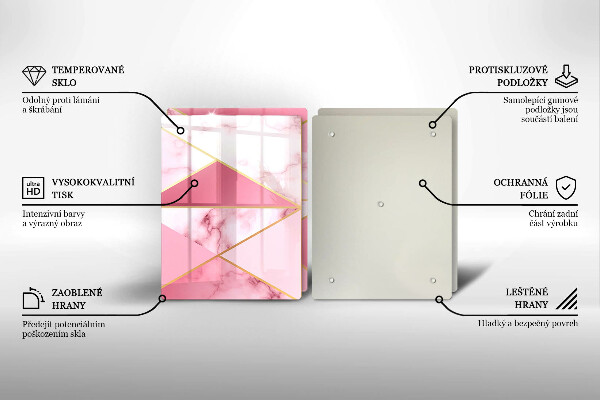 Tagliere in vetro temperato Marmo geometrico