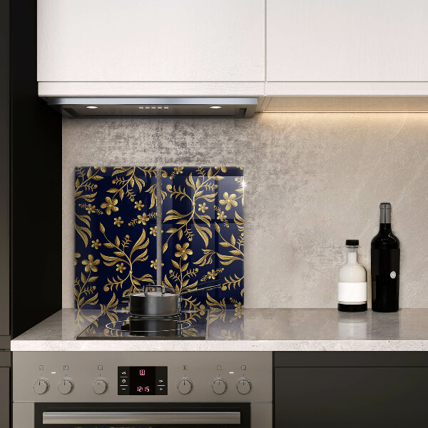 Tagliere in vetro temperato Motivo floreale dorato