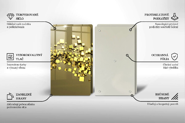 Tagliere in vetro temperato Geometria astratta 3D