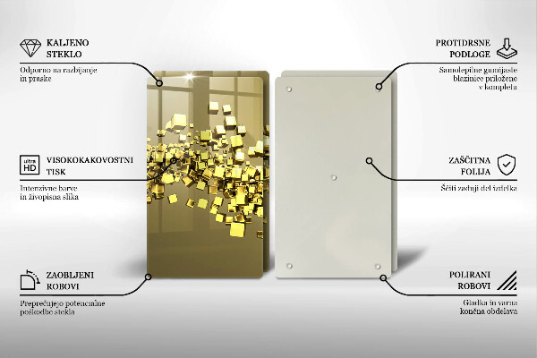 Tagliere in vetro temperato Geometria astratta 3D