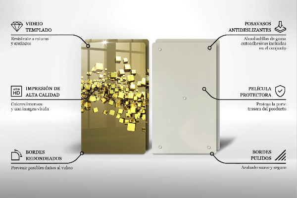 Tagliere in vetro temperato Geometria astratta 3D