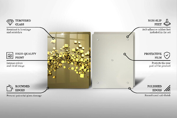 Tagliere in vetro temperato Geometria astratta 3D