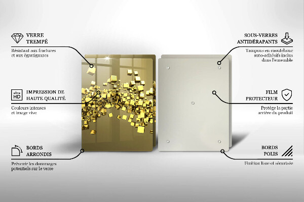Tagliere in vetro temperato Geometria astratta 3D