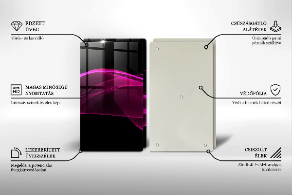 Tagliere in vetro temperato Astrazione rosa