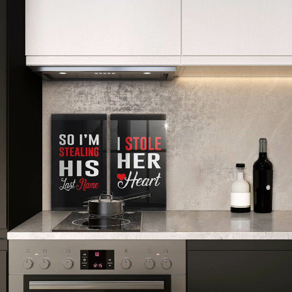 Tagliere in vetro temperato Iscrizione frase modello