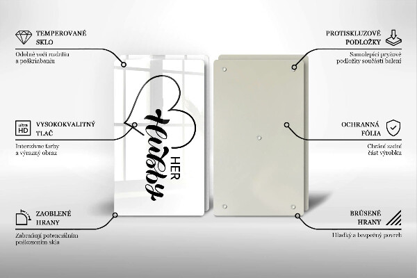 Tagliere in vetro temperato Iscrizione frase modello