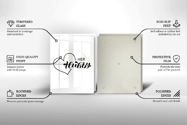 Tagliere in vetro temperato Iscrizione frase modello