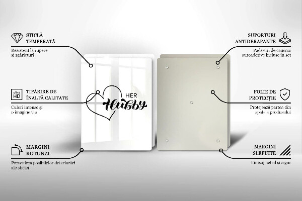 Tagliere in vetro temperato Iscrizione frase modello