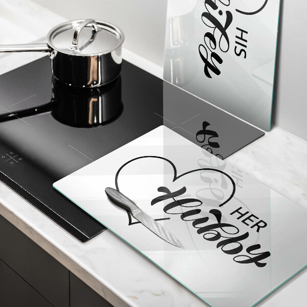 Tagliere in vetro temperato Iscrizione frase modello