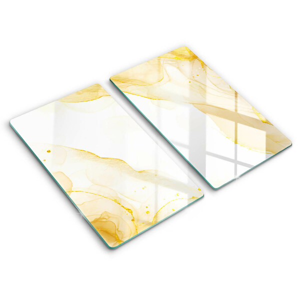 Tagliere in vetro temperato Astrazione dorata