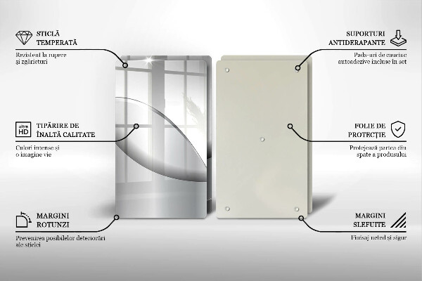 Tagliere in vetro temperato Disegno di linee astratte