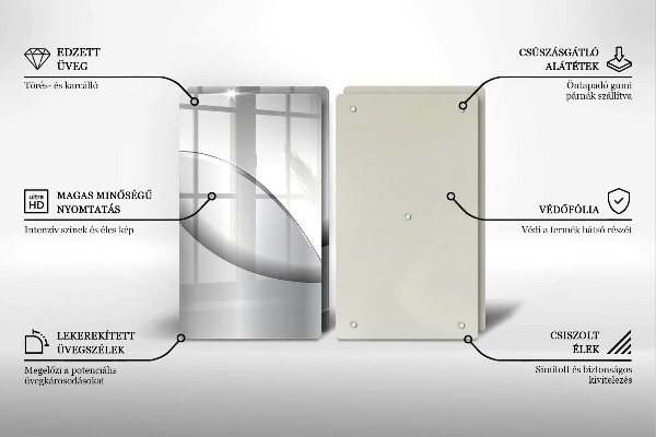 Tagliere in vetro temperato Disegno di linee astratte