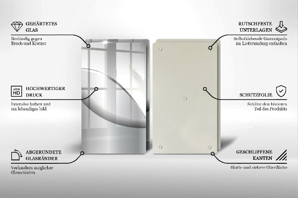 Tagliere in vetro temperato Disegno di linee astratte