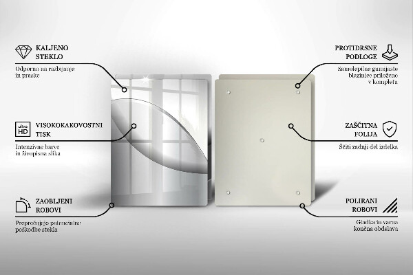 Tagliere in vetro temperato Disegno di linee astratte