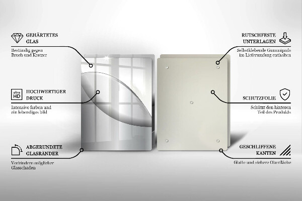 Tagliere in vetro temperato Disegno di linee astratte