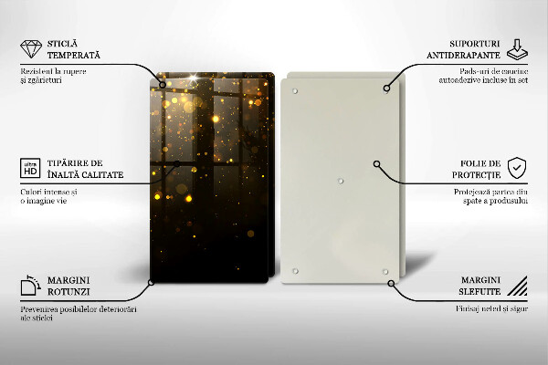 Tagliere in vetro temperato Scintillio d'oro