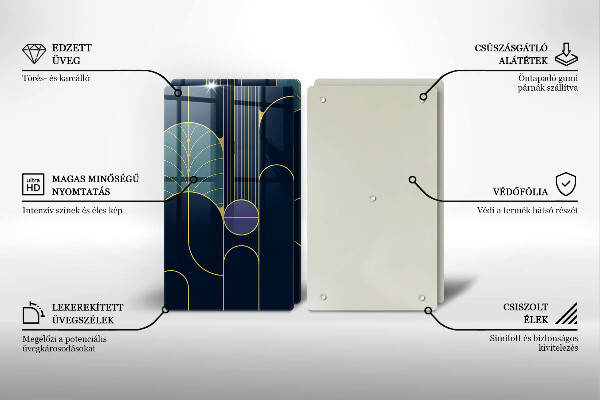 Tagliere in vetro temperato Tema astratto