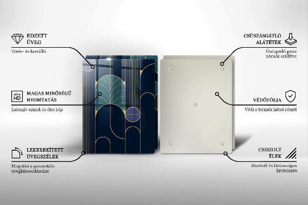 Tagliere in vetro temperato Tema astratto
