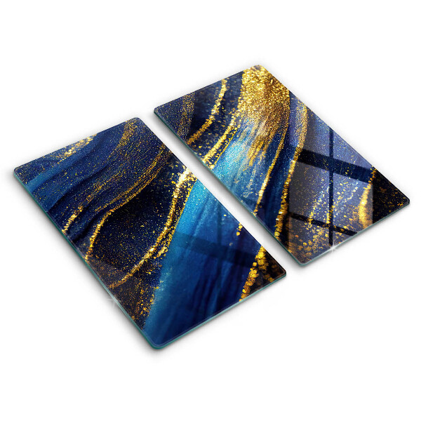 Tagliere in vetro temperato Astrazione blu navy