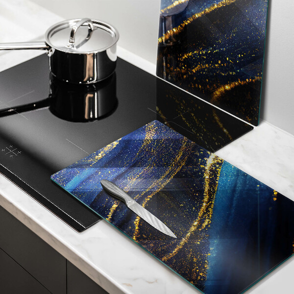 Tagliere in vetro temperato Astrazione blu navy
