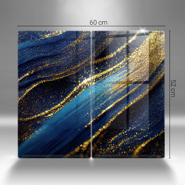 Tagliere in vetro temperato Astrazione blu navy