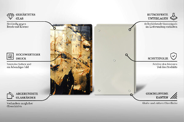 Tagliere in vetro temperato Texture di vernice elegante