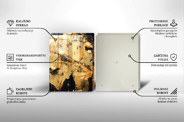 Tagliere in vetro temperato Texture di vernice elegante