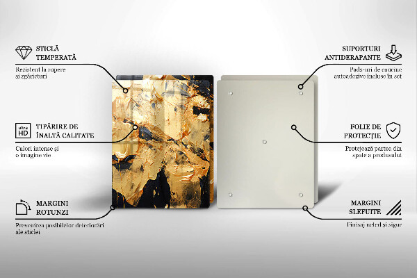 Tagliere in vetro temperato Texture di vernice elegante