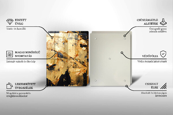 Tagliere in vetro temperato Texture di vernice elegante