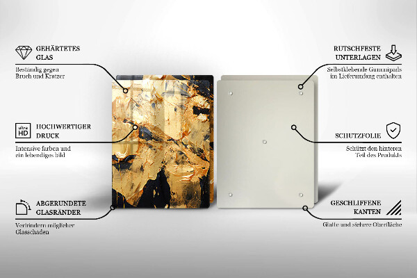 Tagliere in vetro temperato Texture di vernice elegante